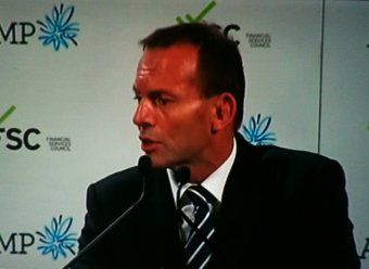 Tony Abbott addresses the Financial Services Council