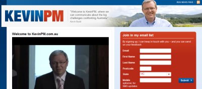 The front page of www.kevinpm.com.au
