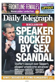 Daily Telegraph front page - April 21, 2012